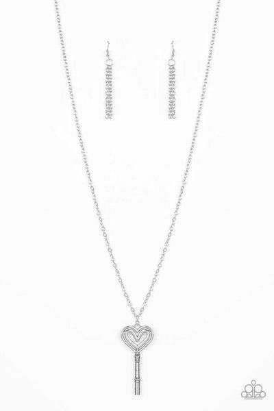 Unlock My Heart Silver Necklace