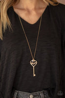 The Key To Moms Heart Gold Necklace