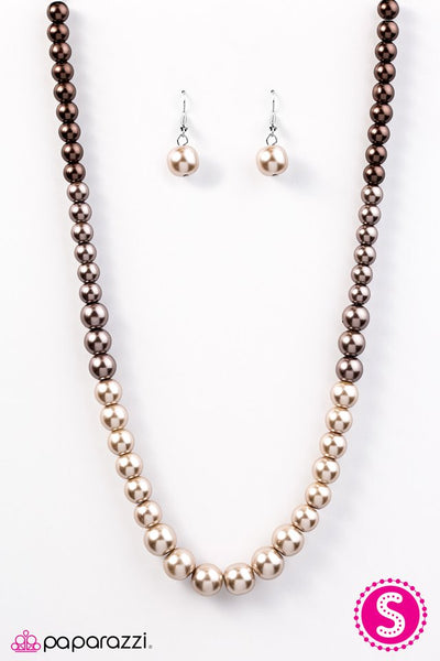 Take Me To Paris Brown Necklace