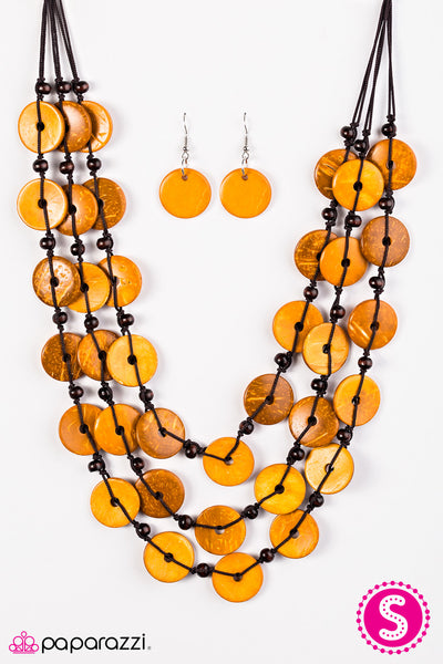 Tiki Tango Orange Necklace