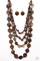 Fiji Flair Brown Necklace