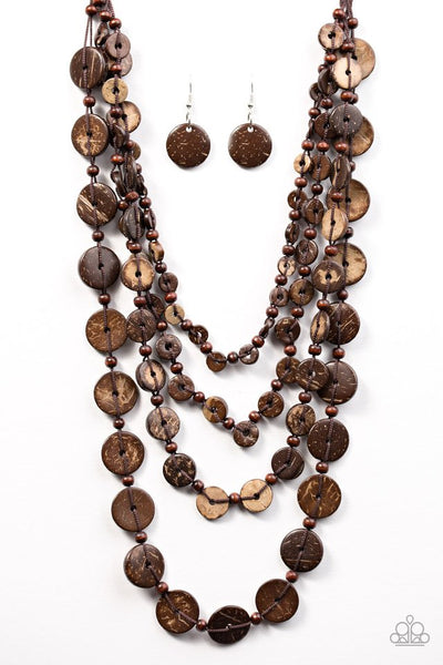 Fiji Flair Brown Necklace