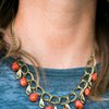 Adventure Is Worthwhile Orange Brass Necklace