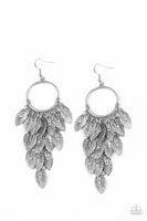 Feather Frenzy Silver Earrings