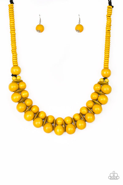 Caribbean Cover Girl Yellow Necklace
