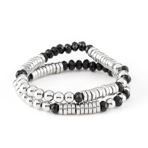 Downright Dressy Black Bracelet