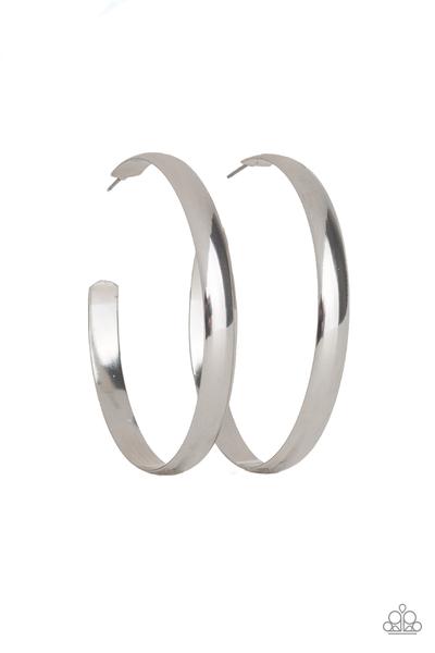 Making Laps Silver Hoop Earrings