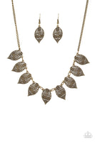 Leafy Lagoon Brass Necklace