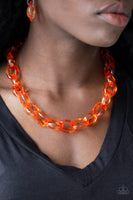 Ice Queen Orange Necklace