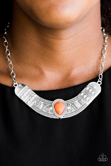 Very Venturous Orange Necklace