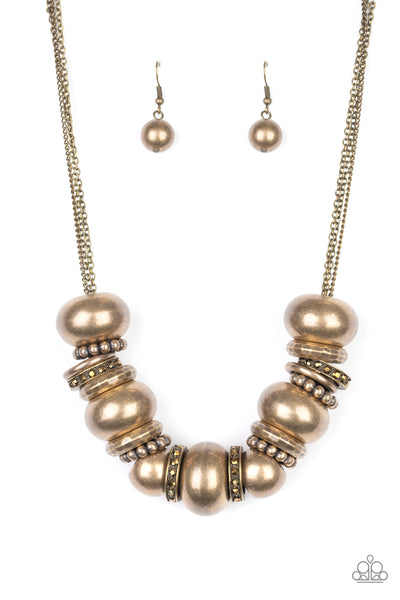 Only The Brave Brass Necklace