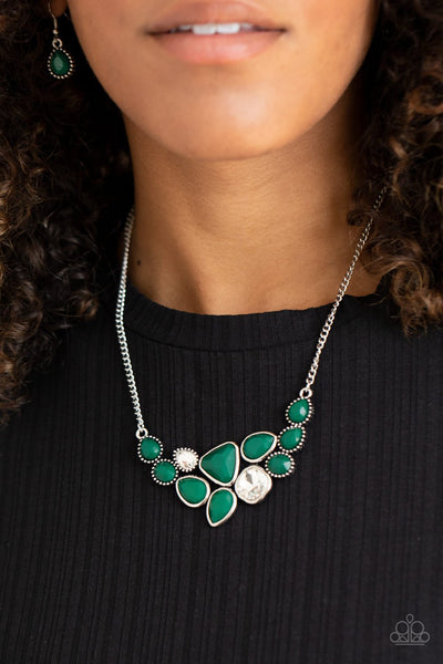Breathtaking Brilliance Green Necklace
