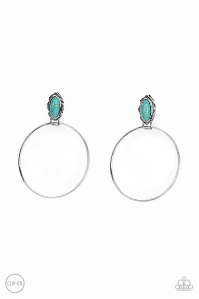 At Long LASSO Clip On Earring- Blue