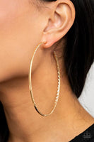 Diamondback Diva Gold Hoop Earring