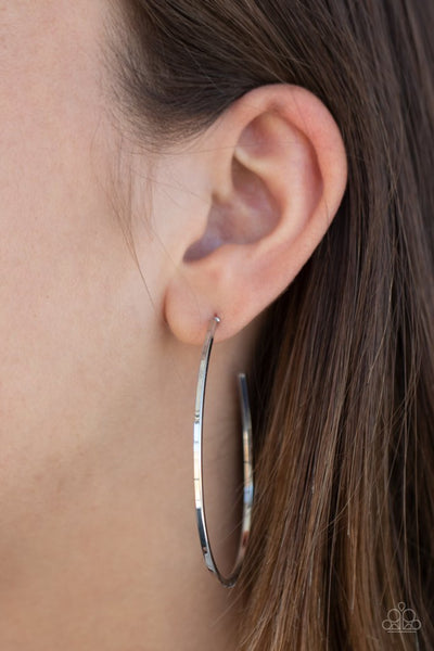 Cool Curves Silver Hoop earrings
