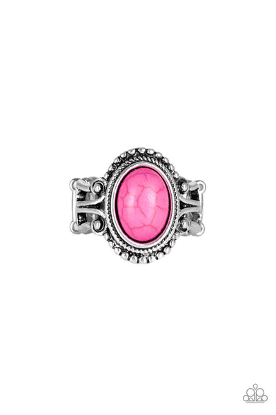 All The Worlds A Stagecoach Pink Stone Ring