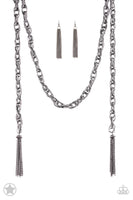 SCARFed For Attention Gunmetal Necklace