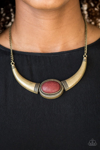 Cause A Steer Brass Necklace