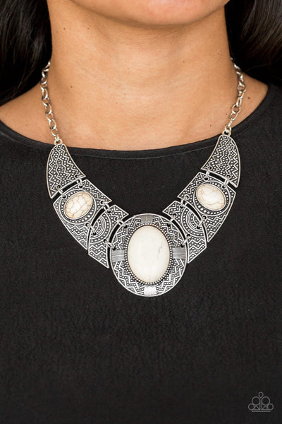 Leave Your Landmark White Necklace