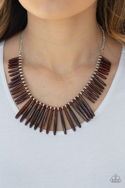 Out Of My Element Brown Necklace