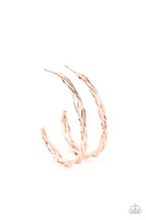 Twisted Tango - Rose Gold- Hoop Earrings
