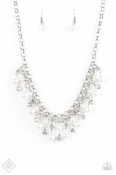 You May Kiss The Bride White Necklace