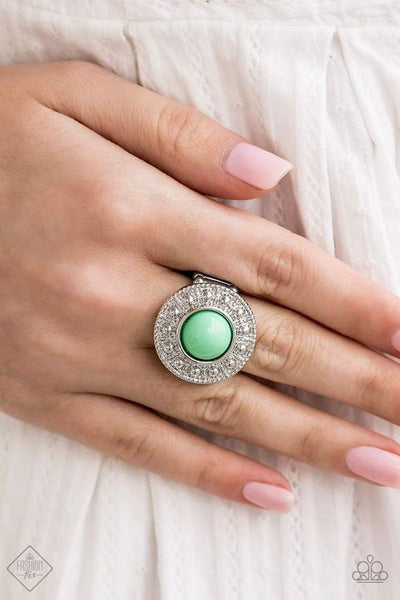 Treasure Chest Shimmer Green Ring