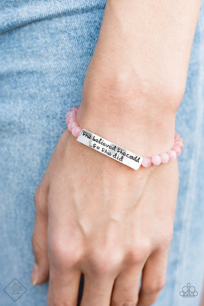 So She Did Pink Bracelet