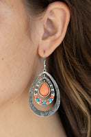 Terra Teardrops Orange Earrings