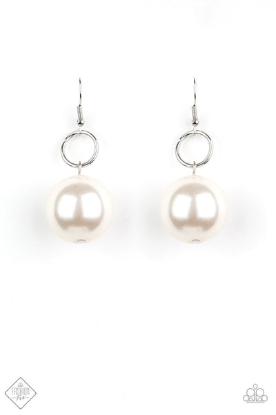 Wall Street Welcome Party White-Earrings