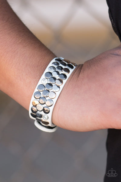 Don't Step On A Crack White Bracelet