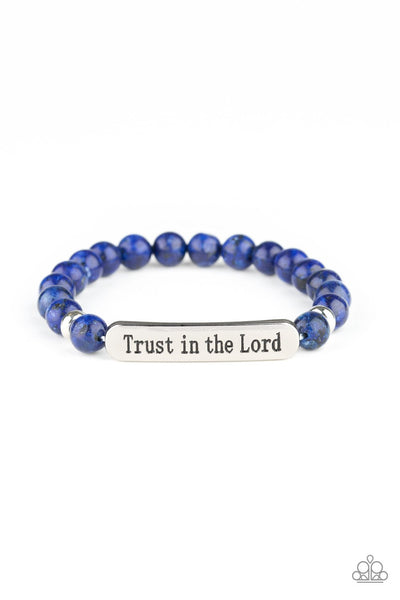 Trust In The Lord Blue Bracelet