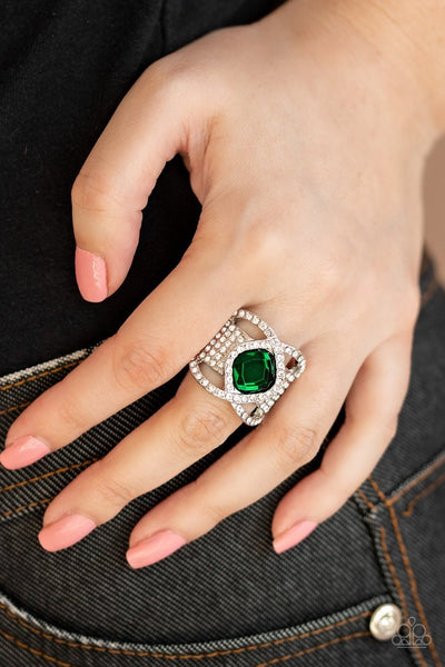 Triple Crown Twinkle Green Ring