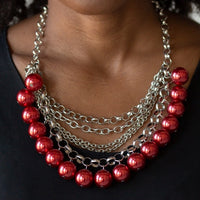 One Way Wall Street Red Necklace