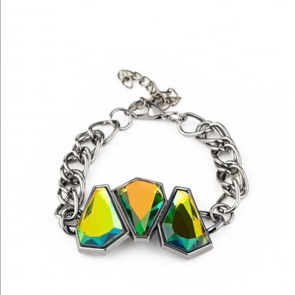Oil Spill Black Gunmetal Bracelet
