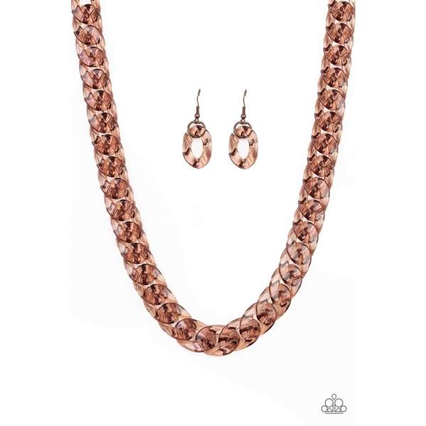 Put It On Ice Copper Necklace