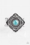 Four Corners Fashion Blue Ring