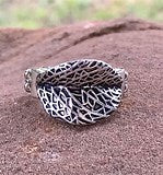 Never Leaf Me Silver Ring